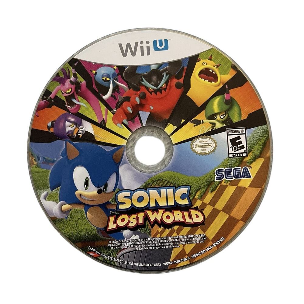 Sonic Lost World (Nintendo Wii U, 2013) Disc Only Tested Authentic